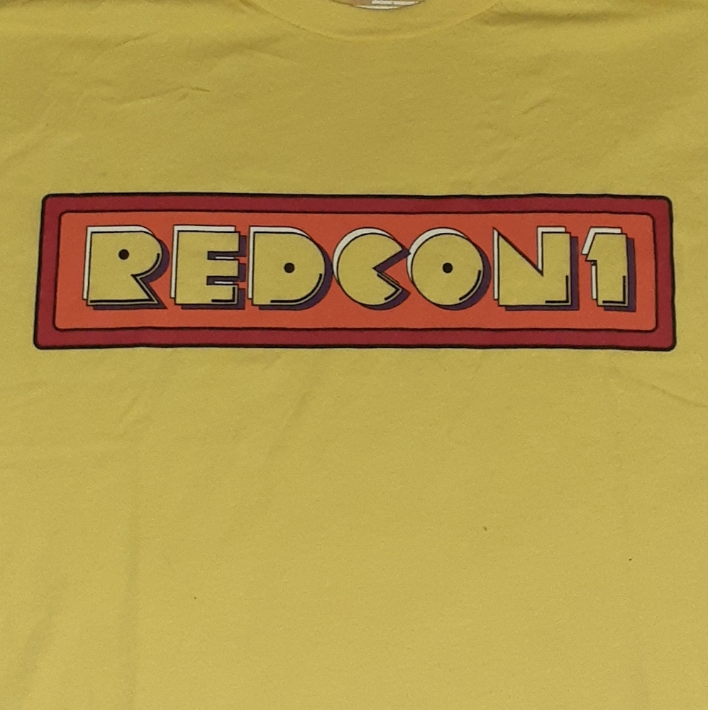 Redcon1 Pacman Logo Shirt Tee Workout Gym Training Fitness Video Game Atari